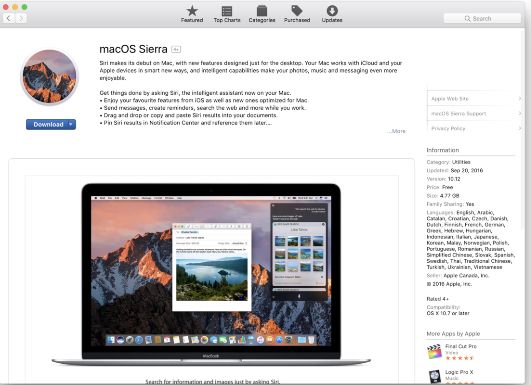在外置硬盘上安装macos sierra 1