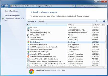 从计算机中删除Google Chrome