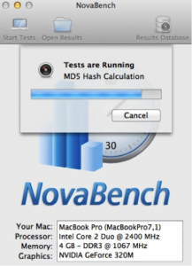 用于测试Mac har-drive-2的Nova Bench
