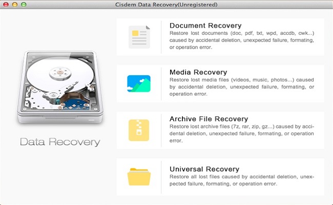 适用于Mac的Mac-Cisdem DataRecovery免费数据恢复软件