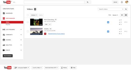 电脑删除youtube视频和频道