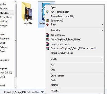选择要永久删除的文件