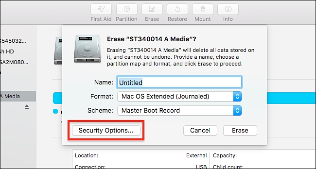 擦除Windows上的硬盘