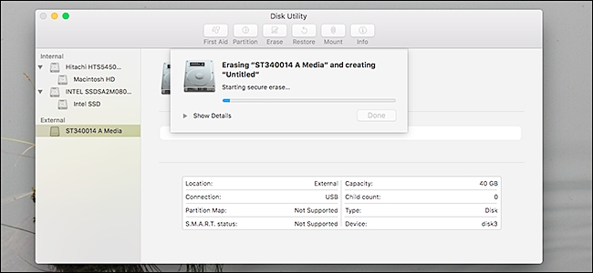 擦除Windows上的mac硬盘