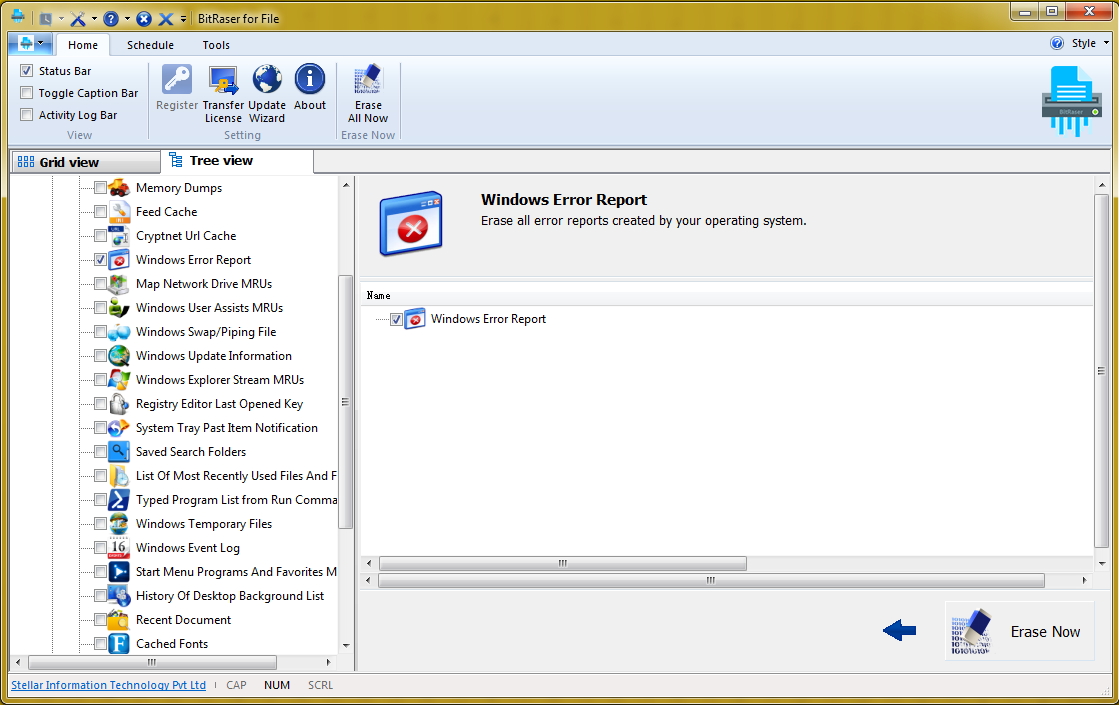 擦除Windows错误报告