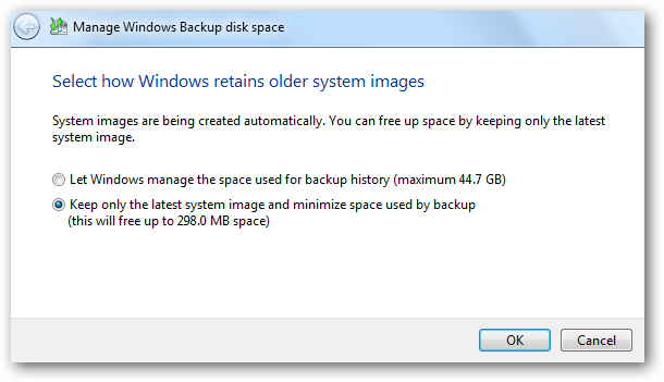 管理计算机备份大小