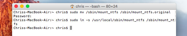 在mac步骤5写入NTFS驱动器