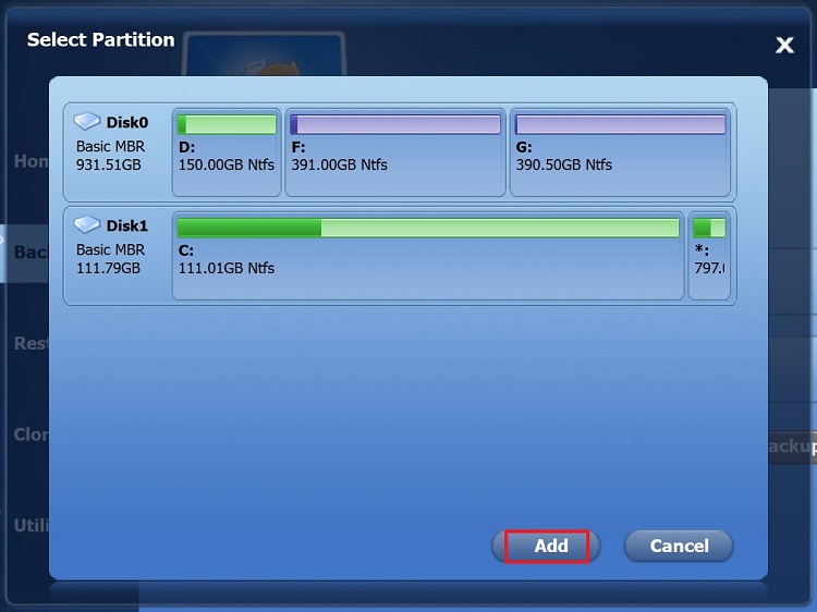 选择分区 选择分区