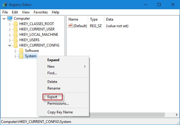 在Windows中备份注册表