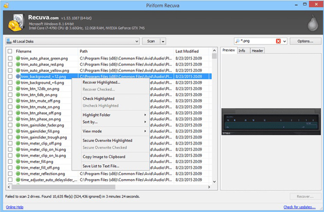 适用于Windows 10的recuva免费文件恢复软件