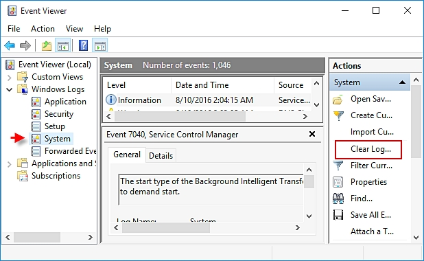 清除Windows事件日志
