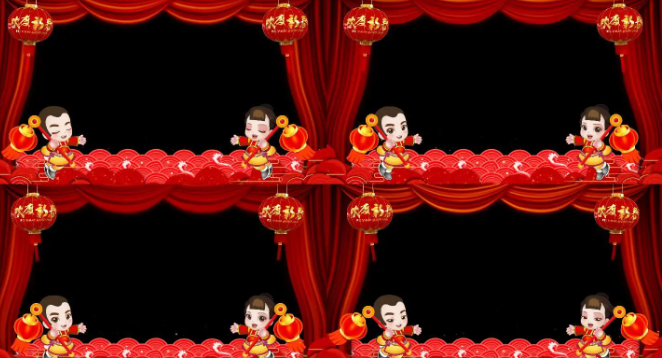 以春节为主题的短视频-导入贺卡视频素材