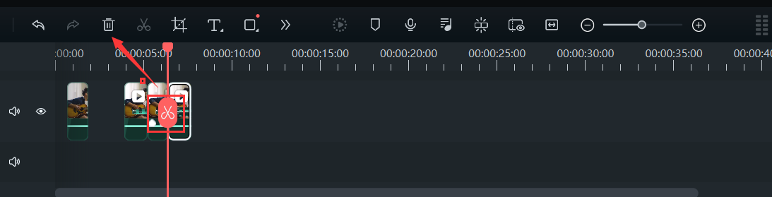 导入贺卡视频素材-分割视频