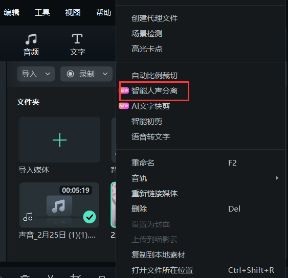 音乐人声分离软件免费-智能人声分离