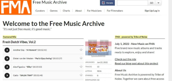 五、Freemusicarchive.org