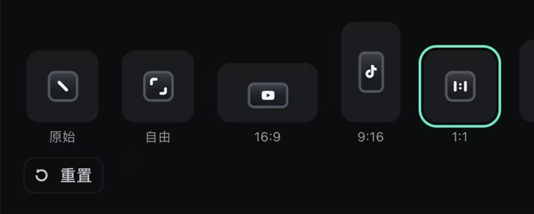 选择画面比例裁剪