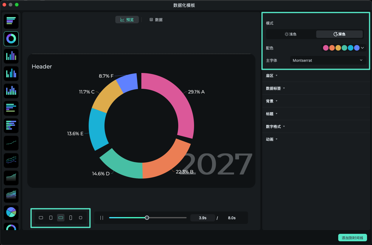 调整动态图表设置
