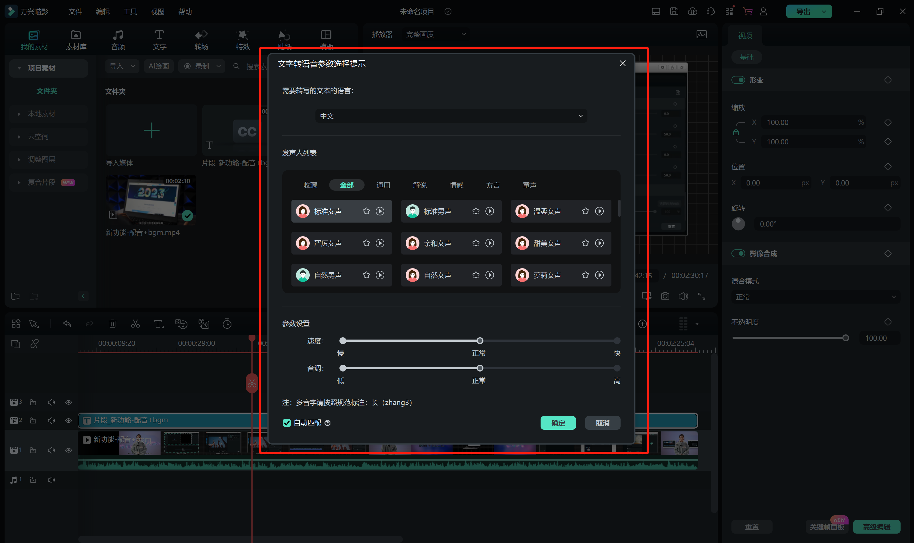 文字转语音功能