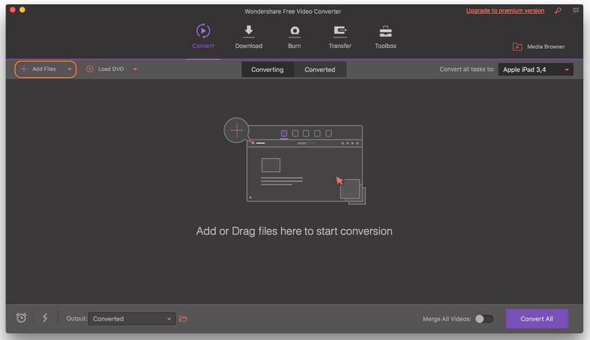 下载适用于Mac的Wondershare免费视频转换器