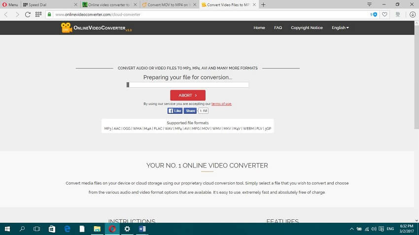 在线MOV转MP4转换器