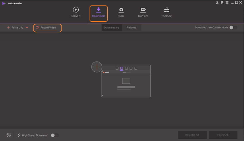 输入Wondershare iTunes视频到MP4转换器的记录部分
