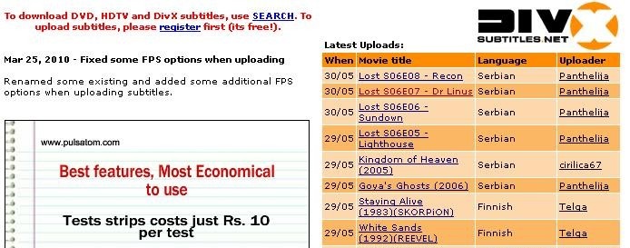 subtitles free download-divx titles