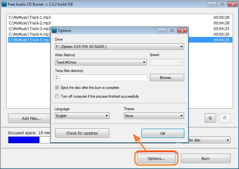 upload the recording