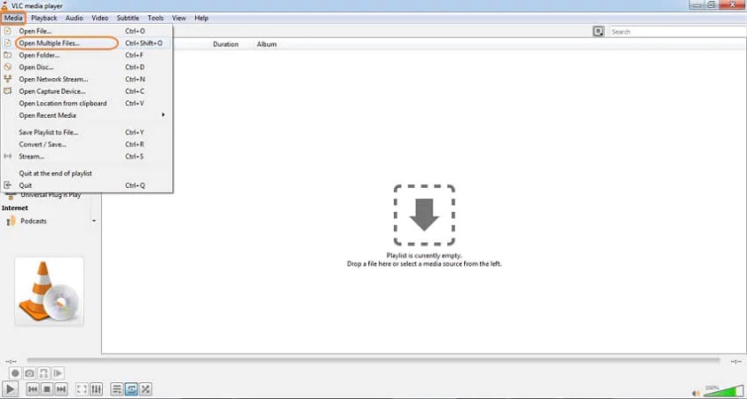 媒体-打开多个文件