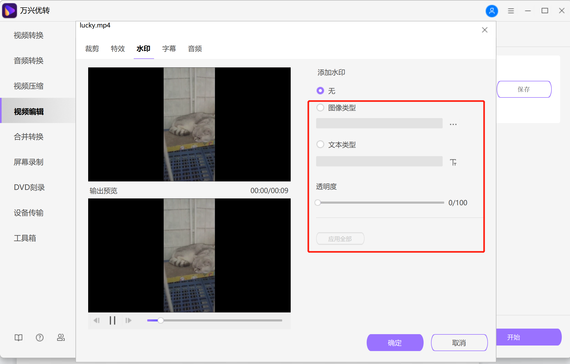 选择MP4为输出格式