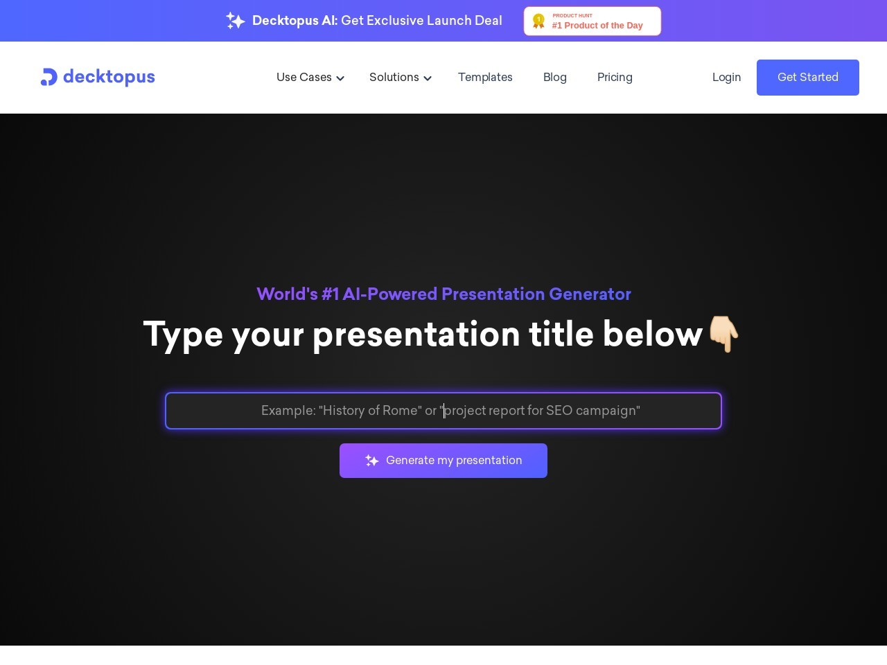 海外AIGC PPT工具推荐 Decktopus