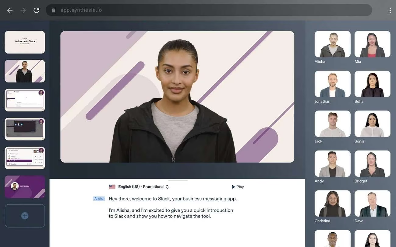 Synthesia AI数字人视频创作软件