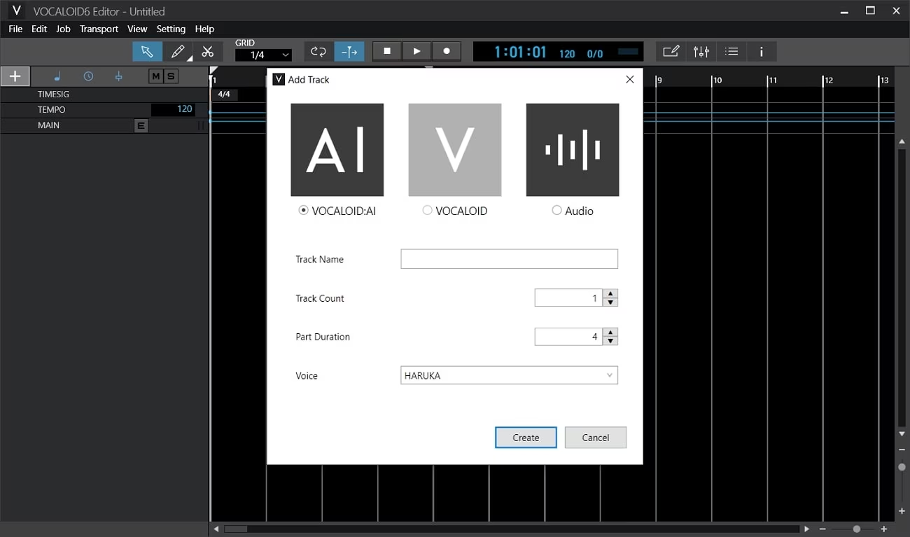 新建VOCALOID6项目
