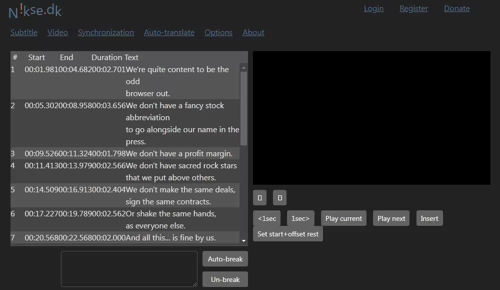 Subtitle Edit字幕编辑器