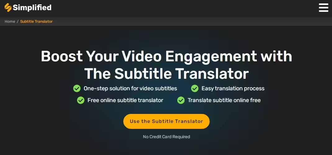 Simplified字幕翻译