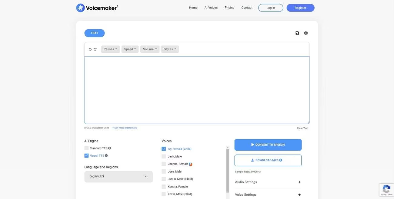 Voicemaker AI语音在线工具