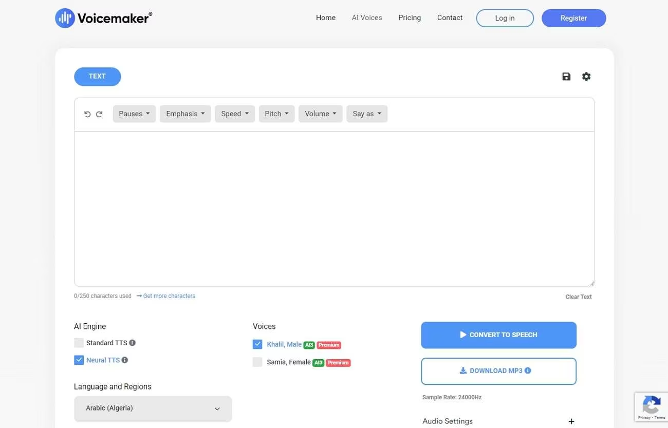 Voicemake文本转语音