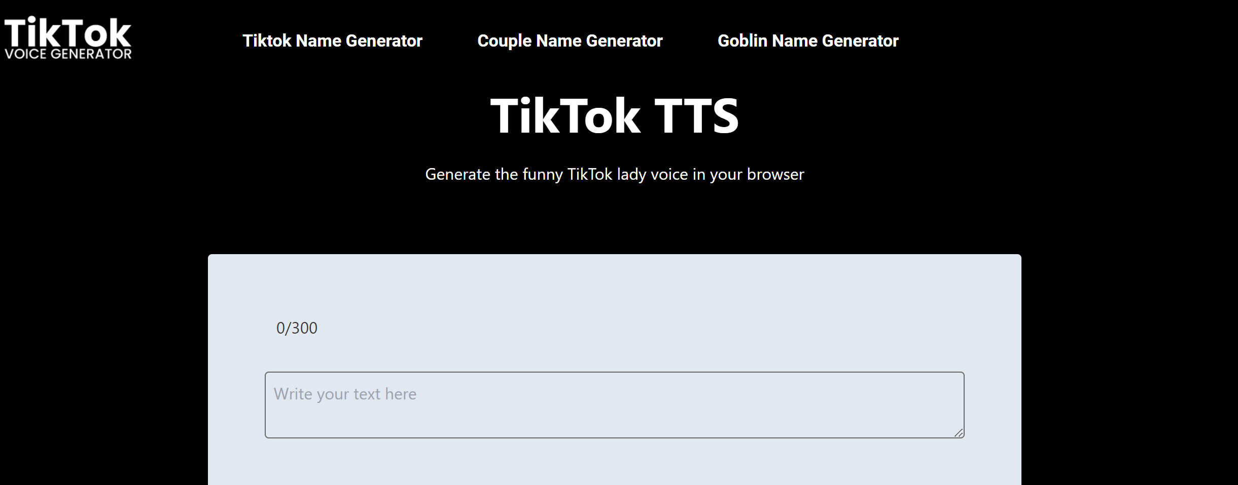 tiktok文字转语音TikTok Voice Generator