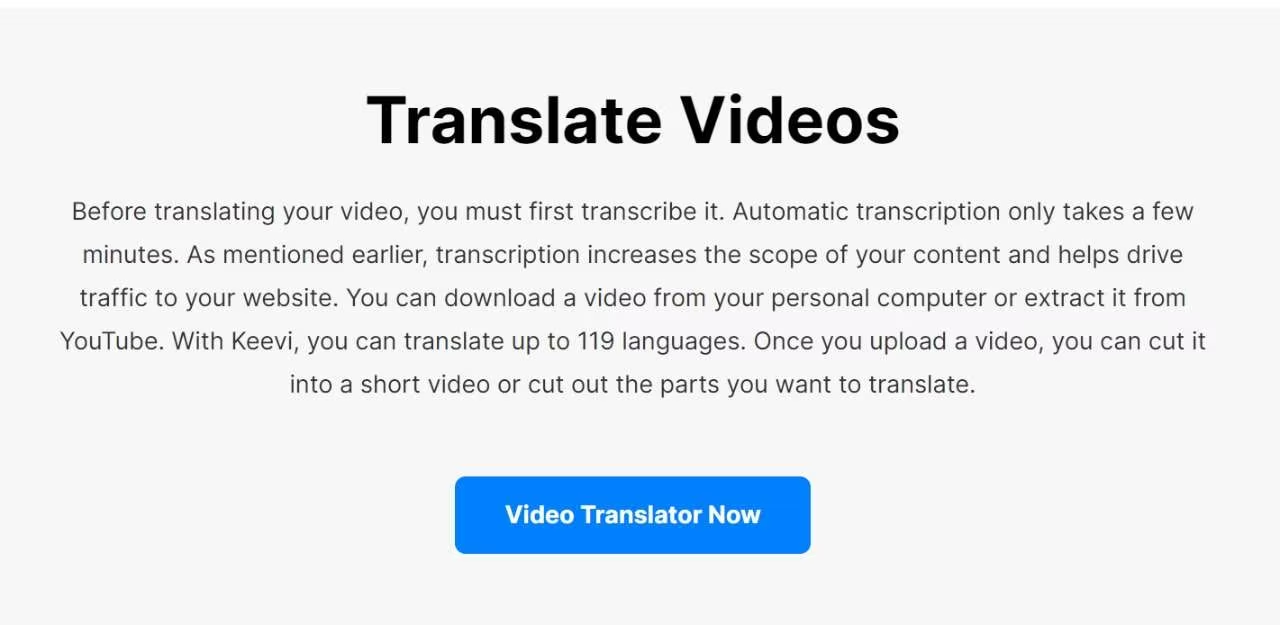 Keevi视频翻译软件