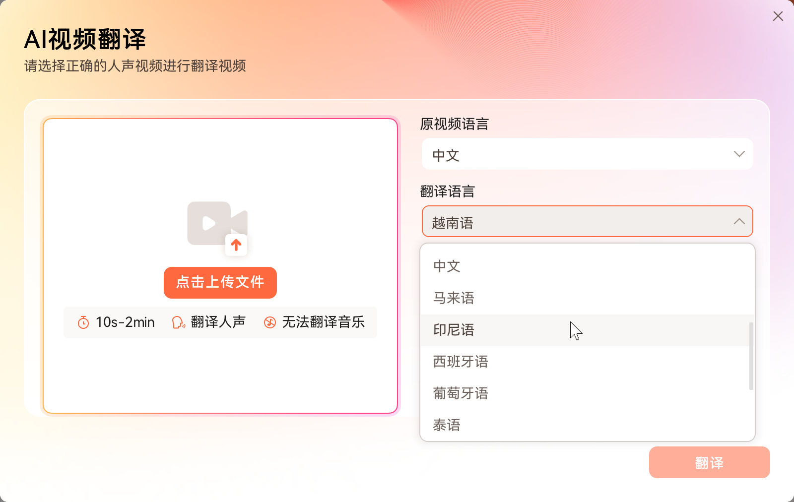 东南亚视频翻译