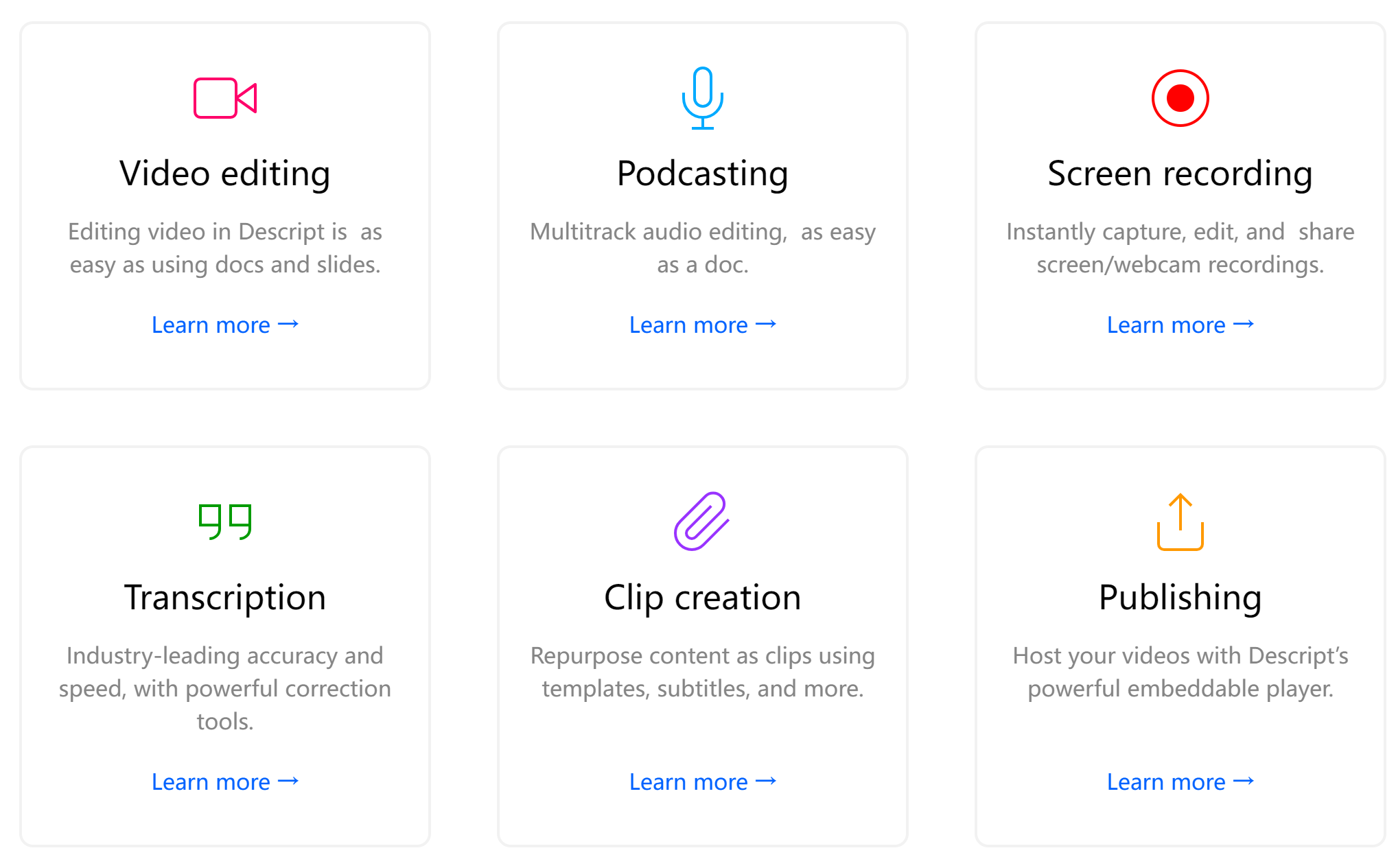 Descript综合音视频编辑和团队协作