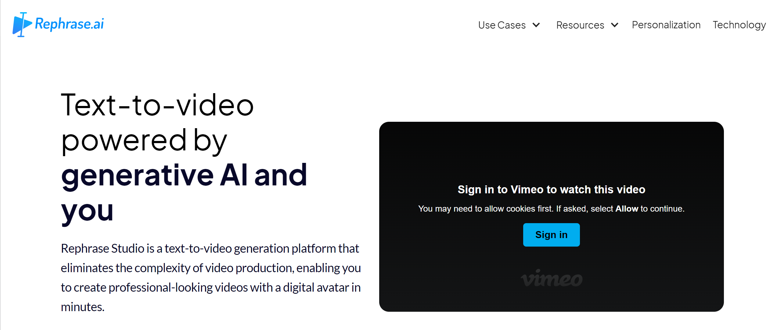 Rephrase.AI：简单三步，打造专业视频